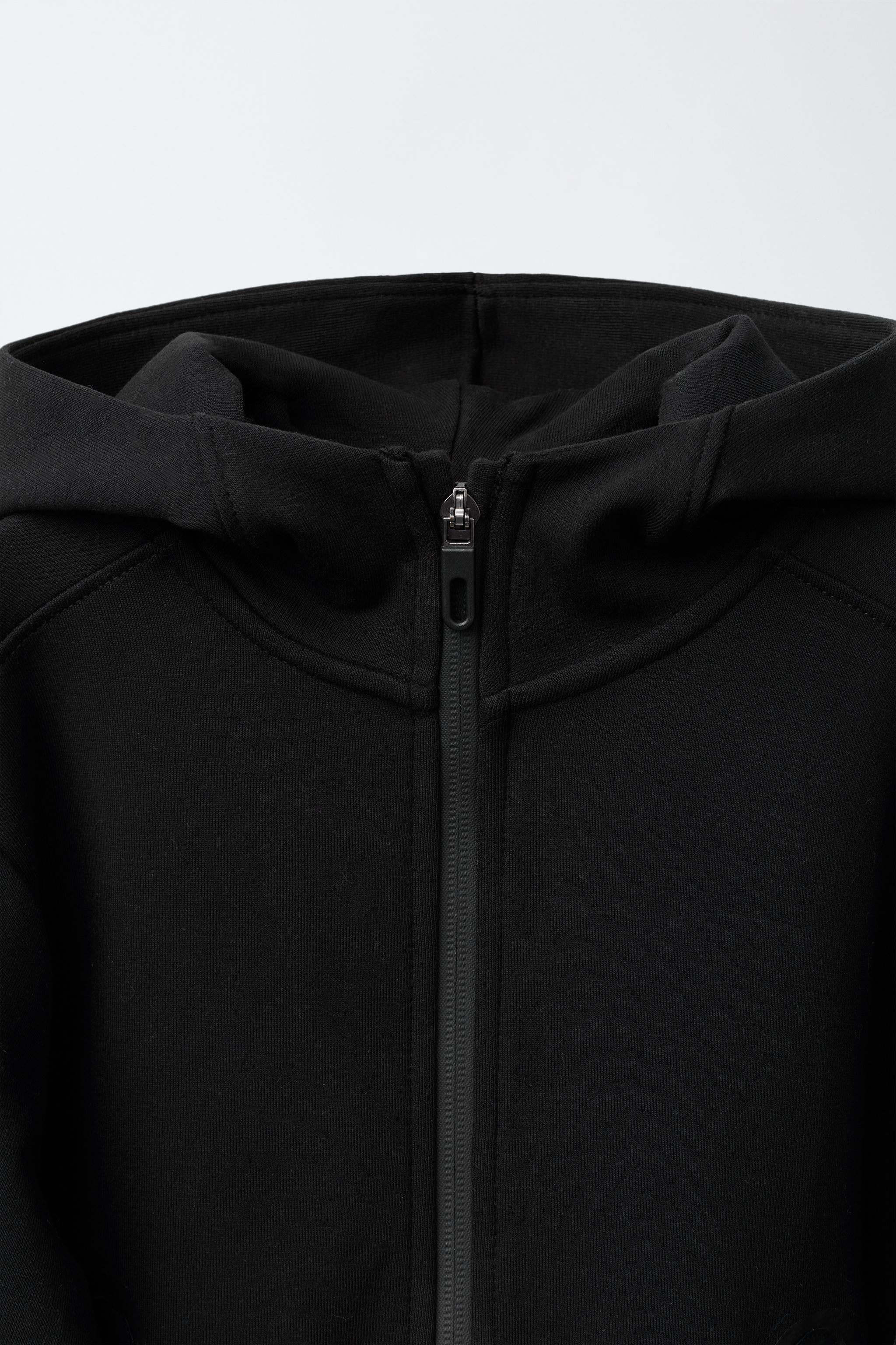SPORTY INTERLOCK ZIPPER SWEATSHIRT